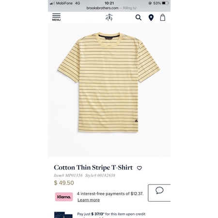 Áo phông supima cotton xuất Mỹ