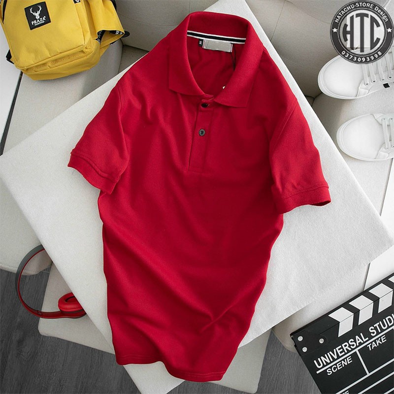 Áo phông nam, áo thun Polo nam Trơn cộc tay có cổ không viền | BigBuy360 - bigbuy360.vn