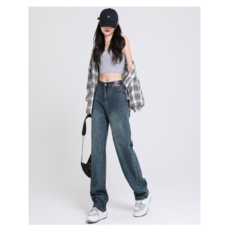 [ ORN87] QUẦN JEANS ỐNG RỘNG NỮ LƯNG CAO MẠC DA MẠC ĐEN XANH ĐẬM LAI CUỐN SIÊU NGẦU BÁ CHÁY XỊN SÒ HADI