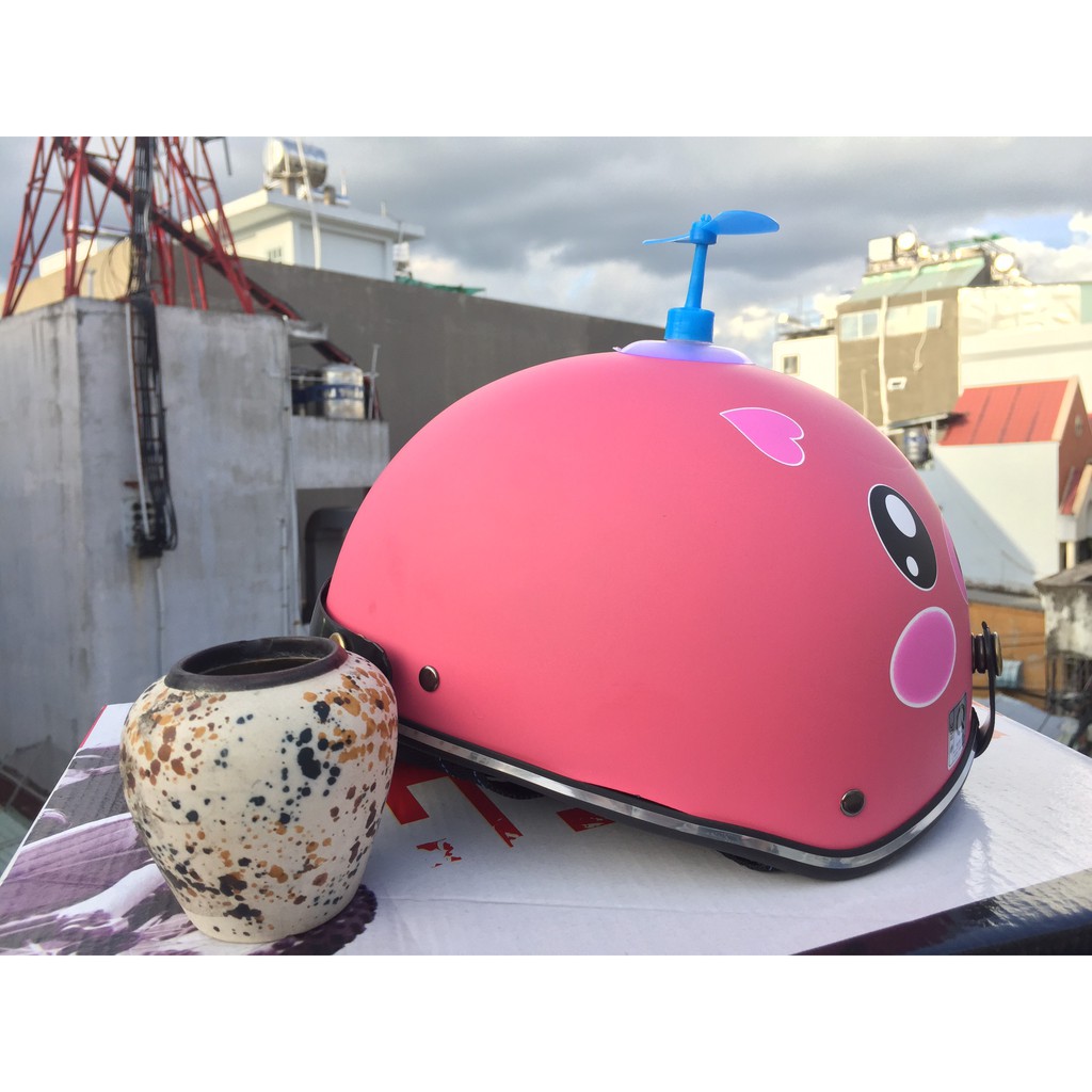 Bảo hành 12 tháng COMBO MŨ nón bảo hiểm  1/2 HEO HỒNG + CHONG CHÓNG ĐÁNG YÊU