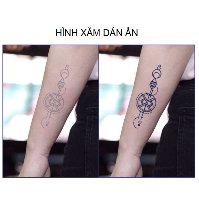 Hình xăm ẩn - xăm dán mini hiển thị sau 8h-24h. Boss tatoo size &lt;5x7cm. THA04