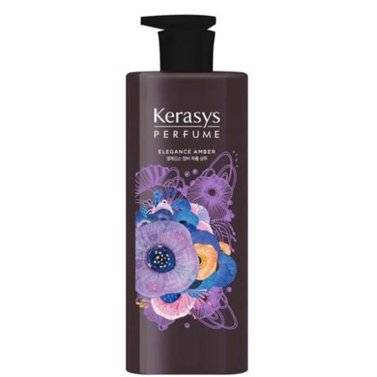 Dầu gội nước hoa hương Violet tím và hoa diên vỹ Kerasys Elegance Amber Hàn Quốc 600ml