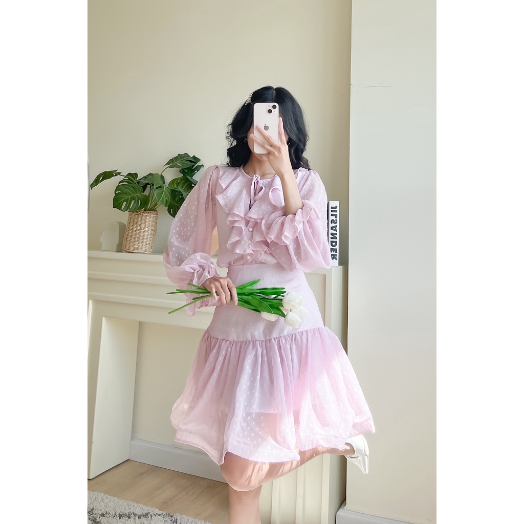 Đầm Kiểu Nữ Bèo Ngực - EDINI - D1500