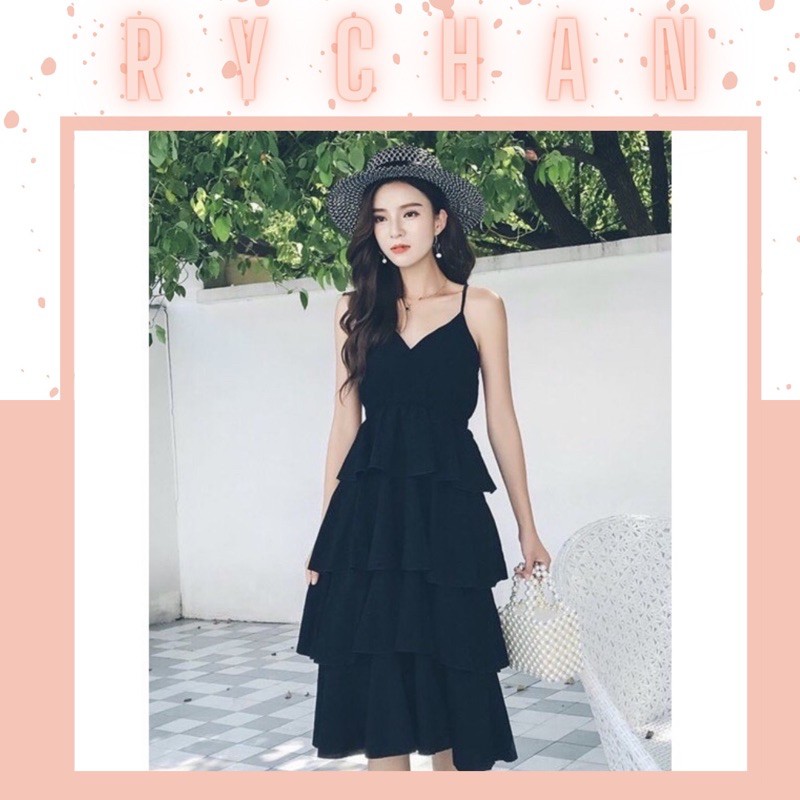 [Mã SKAMSALEP6 giảm 10% tối đa 100K đơn 150K] DX695 - Đầm Xòe Hai Dây Nhiều Tầng | BigBuy360 - bigbuy360.vn