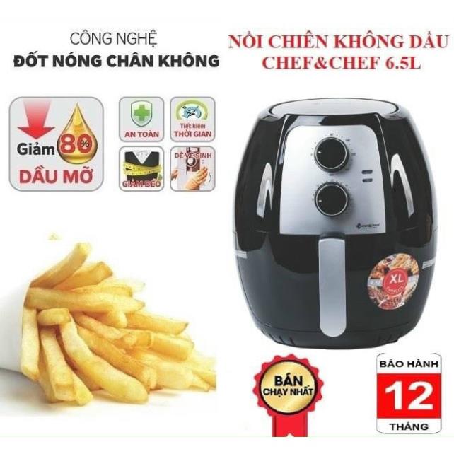 NỒI CHIÊN KHÔNG DẦU CHEF&amp;CHEF DUNG TÍCH ĐẠI 7,7L/ 6,5L ( GIA DỤNG 1995 )