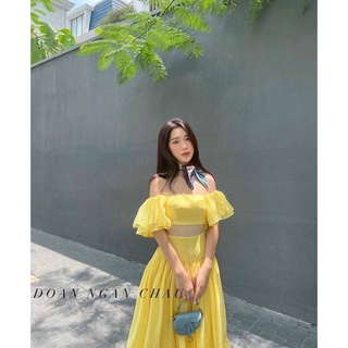 ĐẦM MAXI BẸT VAI KHOÉT EO
