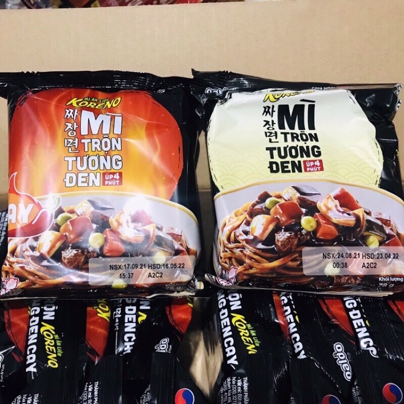 Mì trộn Tương Đen Koreno Vị Cay | Không Cay 78G