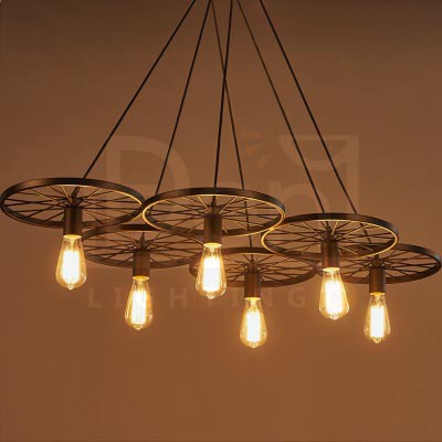 ĐÈN THẢ TRANG TRÍ VĂN PHÒNG,PHÒNG KHÁCH,PHÒNG NGỦ,BÀN ĂN,SHOP QUẦN ÁO HÌNH BÁNH XE KÈM BÓNG YJP-16