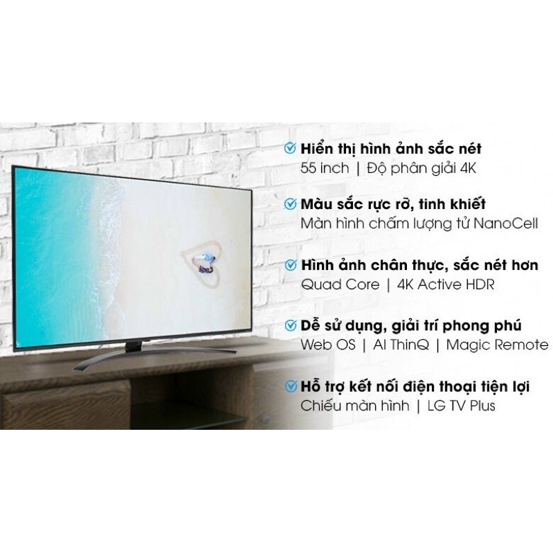 Smart Tivi NanoCell LG 4K 55 inch 55SM8100PTA