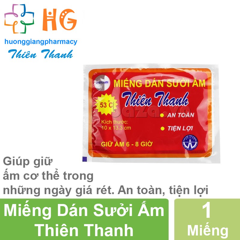 Miếng Dán Sưởi Ấm Thiên Thanh - Giúp giữ ấm cơ thể trong những ngày giá rét. An toàn, tiện lợi
