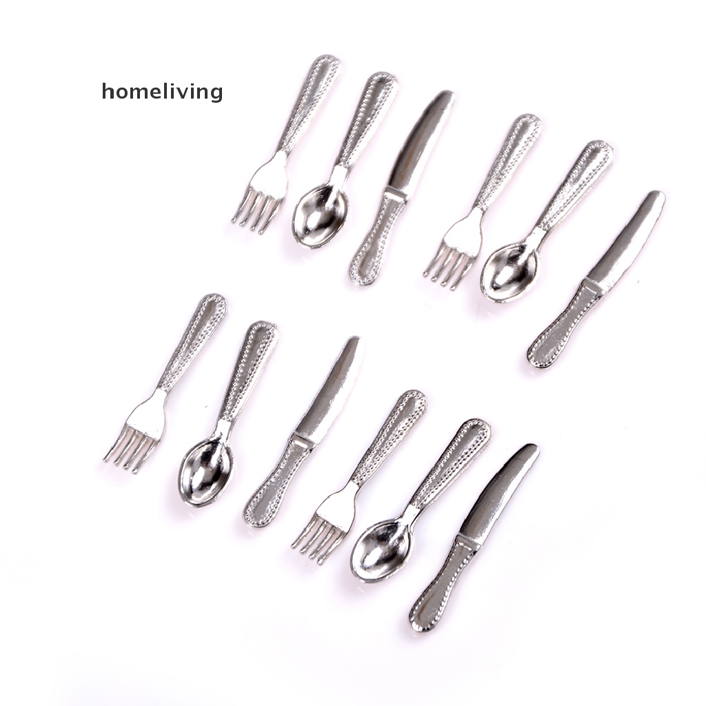 Set 12 Mô Hình Dao Và Nĩa mini Trang Trí Nhà Búp Bê