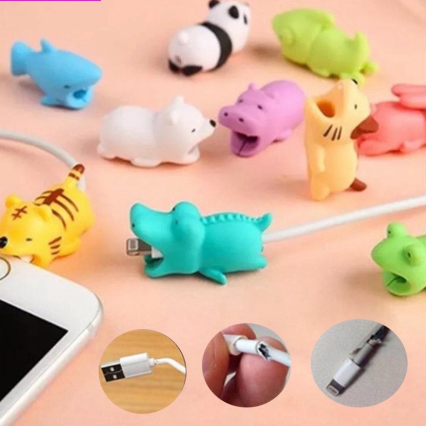 Thú Bảo Vệ Cáp Sạc, Nút Dây Tai Nghe Hình Thú Hàng Chuẩn Đẹp Nhiều Mẫu Giao Ngẫu Nhiên