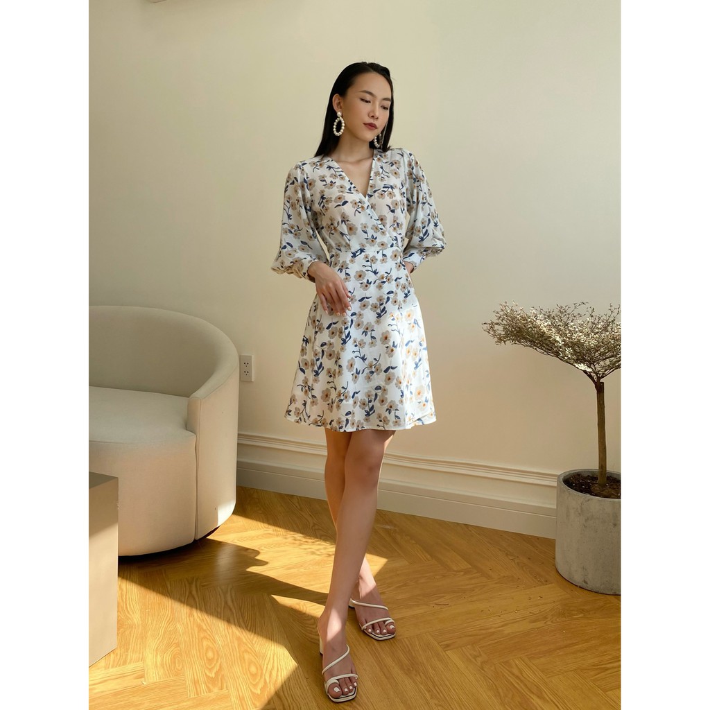 Đầm Chéo Ngực Phối Ren Tròn EDINI - D1049 - D1385 | BigBuy360 - bigbuy360.vn