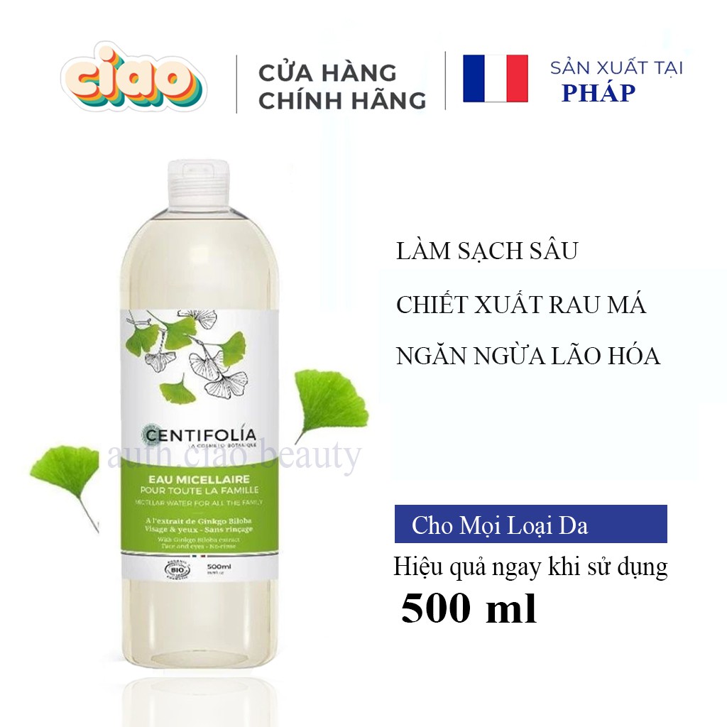 TẨY TRANG RAU MÁ CENTIFOLIA 500ml