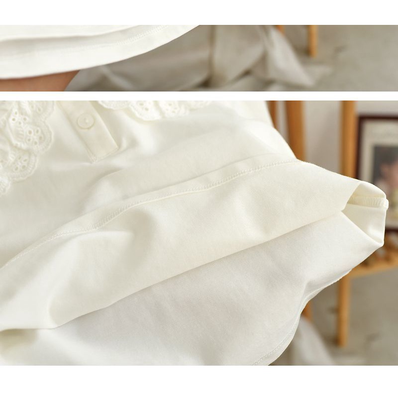 Áo Sơ Mi Trắng Tay Dài Thời Trang Xuân Thu Dành Cho Bé Gái