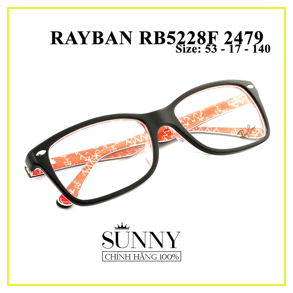 Gọng kính chính hãng Rayban RB5228F-2479 kèm tem thẻ bảo hành chính hãng, bảo hành toàn quốc
