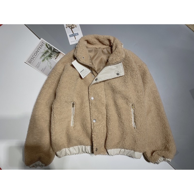 Áo Khoác Bomber Lông Cừu - Áo bomber nữ | BigBuy360 - bigbuy360.vn