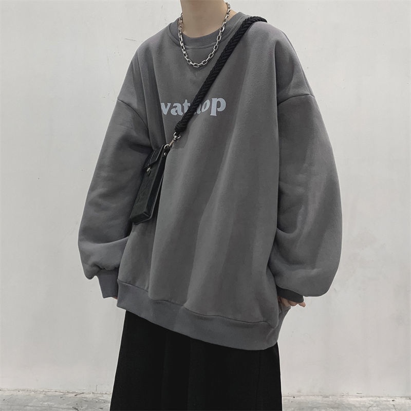 Áo Thun Tay Dài Cổ Tròn In Chữ Phong Cách Hong Kong Mới 2021