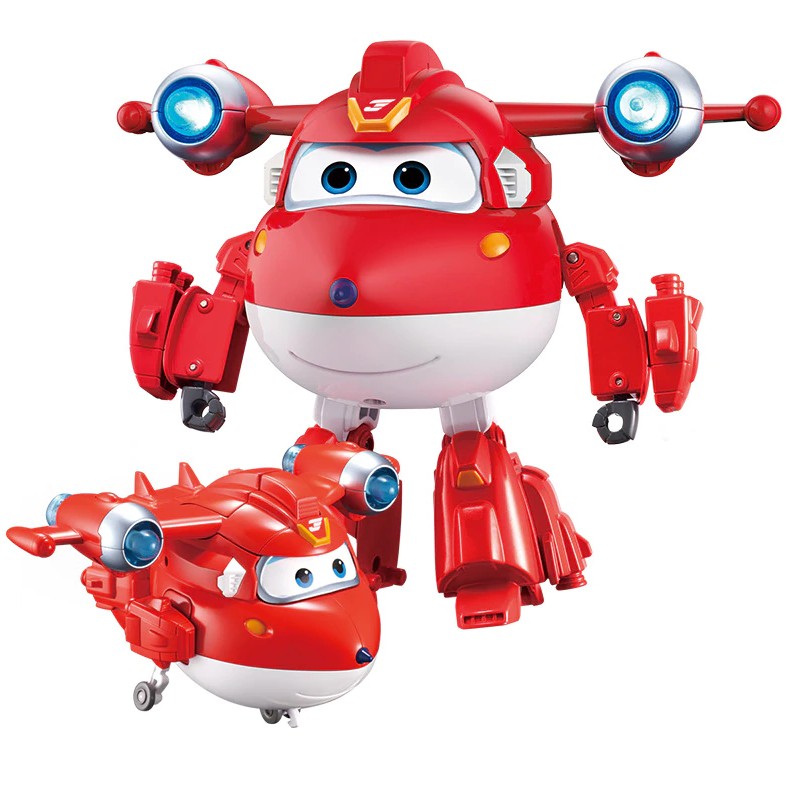 Super wings đội bay siêu đẳng Jett Siêu Cấp Robot Biến Hình Cỡ Lớn Có Đèn Và Âm Thanh đồ chơi trẻ em