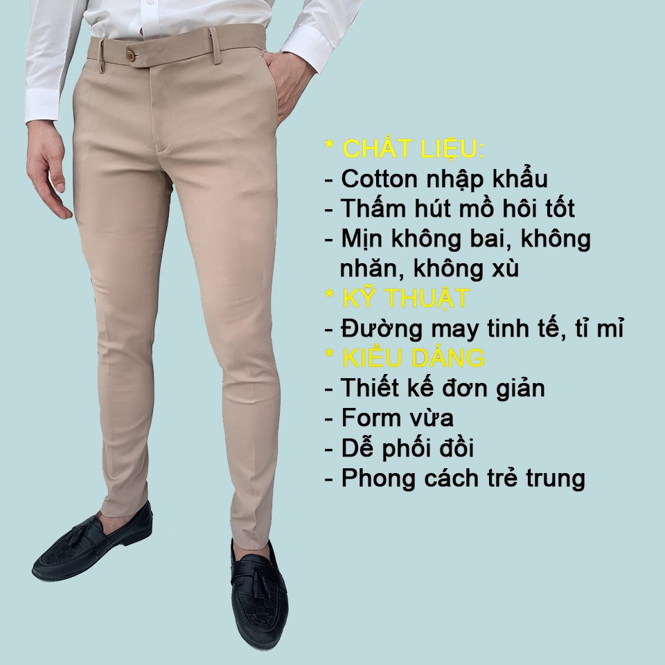Quần tây nam thời trang cao cấp Màu ghi sáng không nhăn không xù bao chất- FORM VỪA QA-TRUNG1 | BigBuy360 - bigbuy360.vn