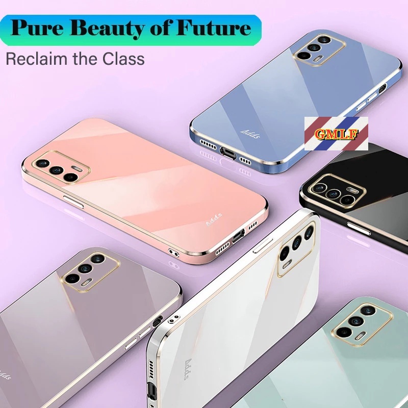 Ốp Điện Thoại Silicon Mềm Mạ Điện Chống Sốc Cho Realme 8 4G 5G Realme 8 5 6 7 3 Pro V13
