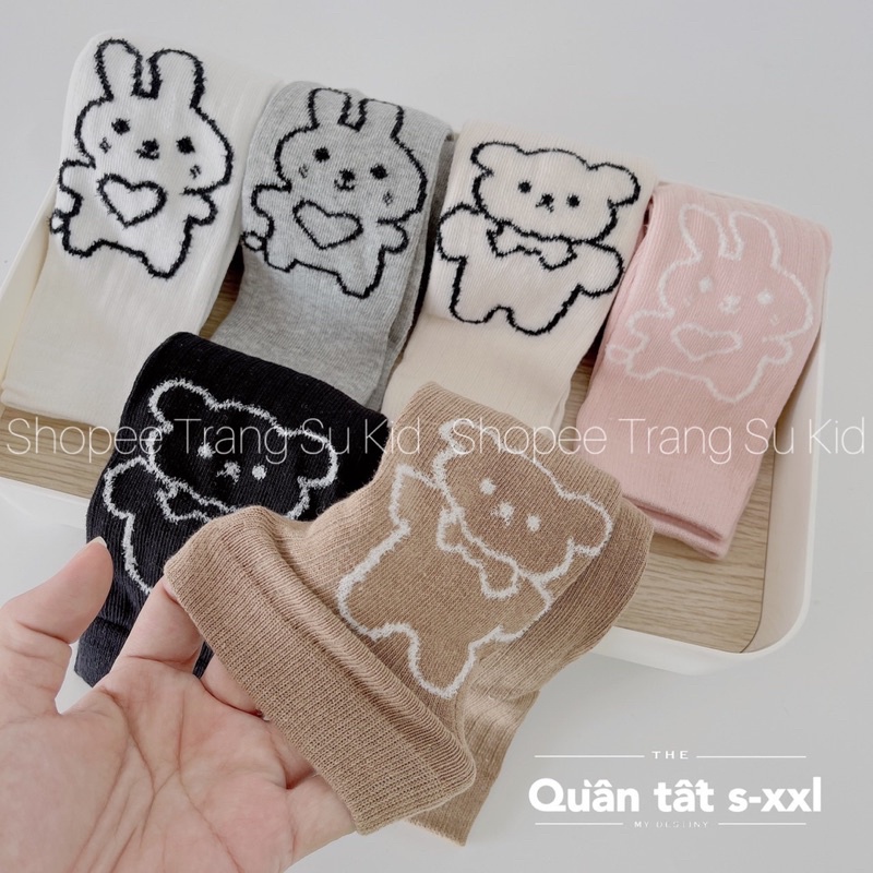 QUẦN TẤT LEN GẤU CHO BÉ GÁI HÀNG QC.