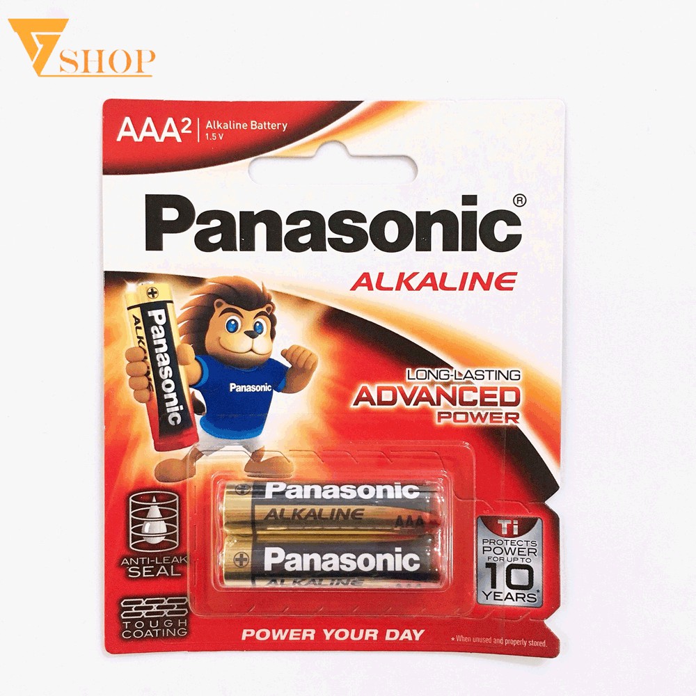 Combo 2 vỉ pin Panasonic Alkaline AAA (1 vỉ 2 viên)