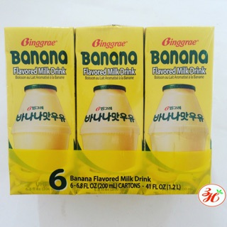 Sữa chuối hộp giấy 200ml Binggrae Hàn Quốc