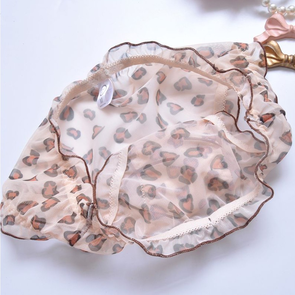 Quần lót phối ren họa tiết da báo phong cách quyến rũ cho nữ