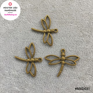 (Bịch 7 cái/ 10gr) - Mặt xi đồng con chuồn chuồn rỗng - MXD031