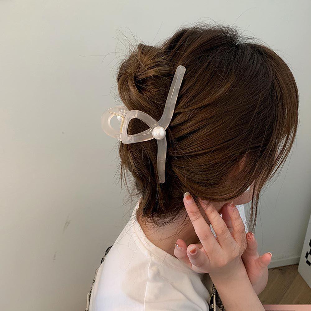 MXGOODS Kẹp Tóc Cá Mập Cỡ Lớn Thiết Kế Đơn Giản Ngọt Ngào Cho Nữ