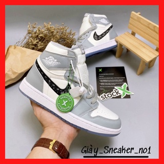 Giày Jordan cổ cao Dior, giày Jordan 1 Dior cổ cao đế trong full box bill