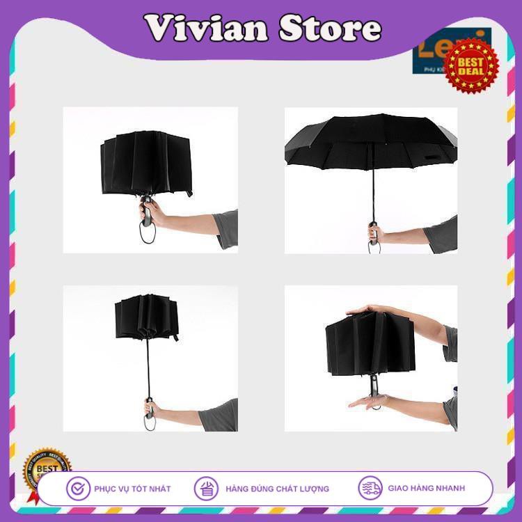 Ô Dù Tự Động ☔ĐÓNG MỞ 2 CHIỀU☔ Dù đi mưa KT lớn 63x103cm, tránh nắng tăng cường gia cố 10 THANH ĐỠ gấp ba lần