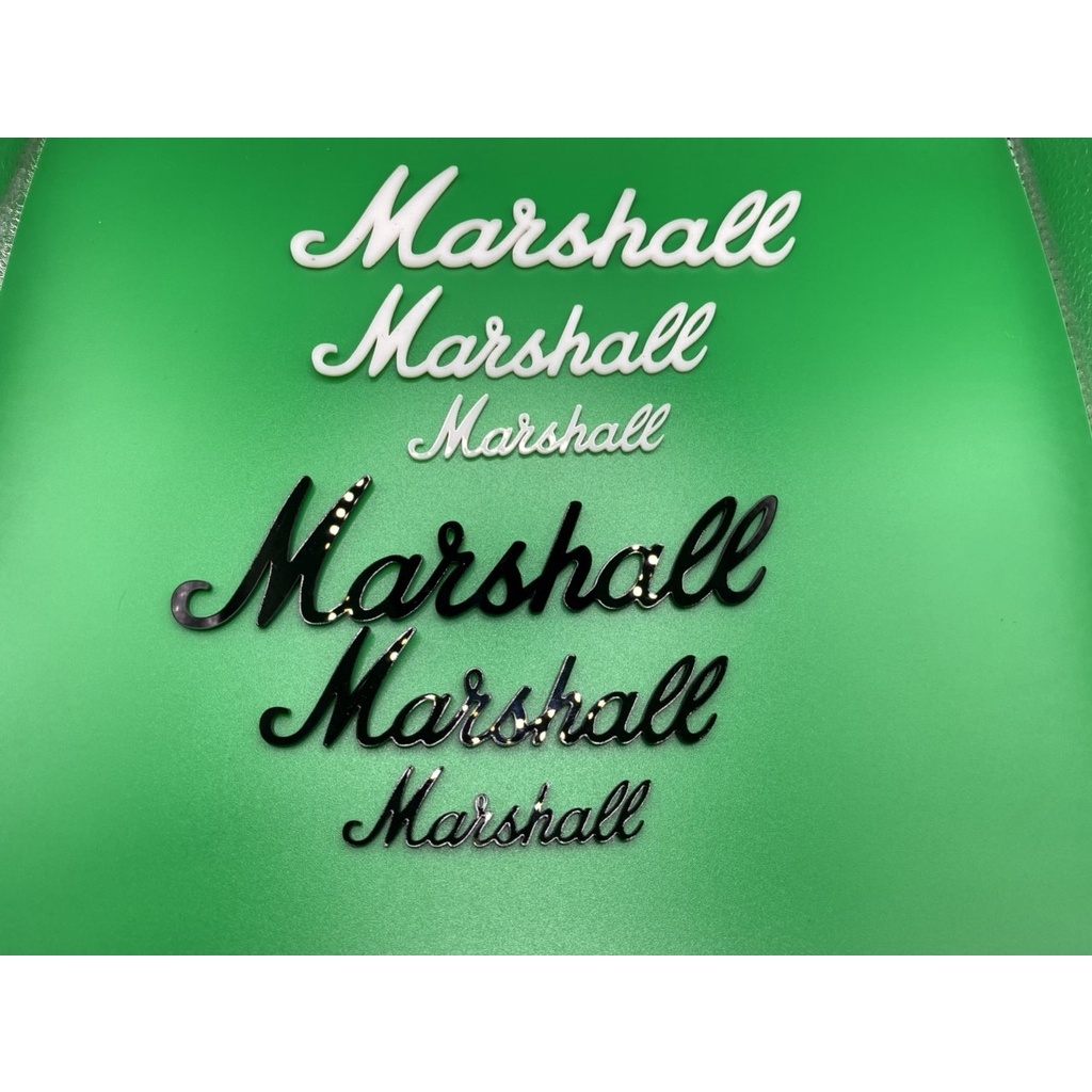 Logo Style Marshall Đẹp Trắng Và Đen Chất Liệu Mica Bóng
