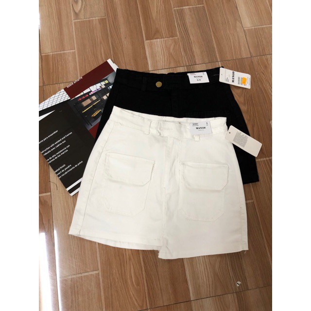 Chân Váy Jean Trắng Đen túi cách điệu - Hình thật hàng có sẵn MS: 073 | BigBuy360 - bigbuy360.vn