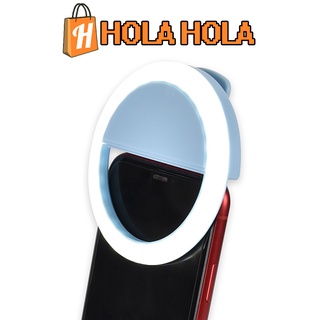 Đèn led livestream, chụp ảnh selfie kẹp điện thoại N01 (xanh dương)