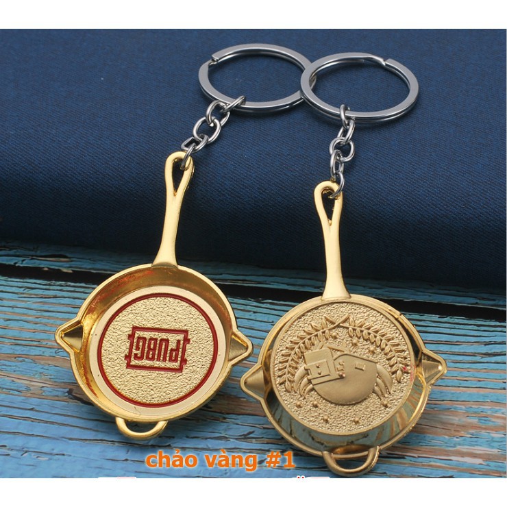 Móc Khóa PUBG hình Mũ 3, Giáp 3, Balo 3, Chảo, Súng Thính  UQ-001