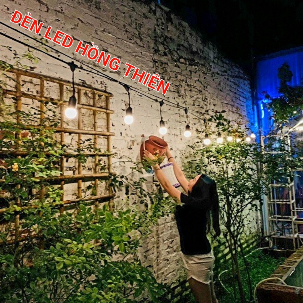 DÂY ĐUÔI ĐÈN TRANG TRÍ KÍN NƯỚC NGOÀI TRỜI KÈM BÓNG 3W