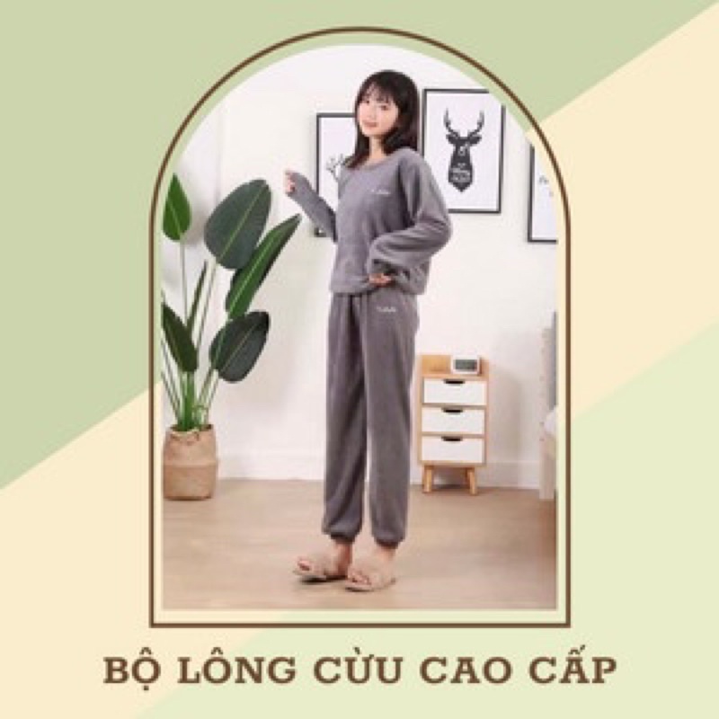 ❤FREESHIP❤ Bộ Nỉ Lông Cừu Cao Cấp [HÀNG QUẢNG CHÂU] Chất Vải Đẹp, Dầy, Siêu Ấm Cực Xịn Xò + Mũ Lông Cừu