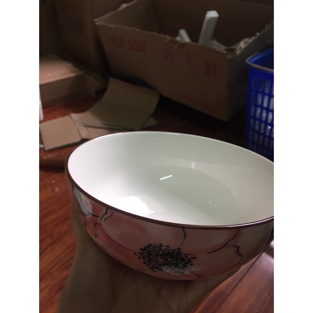 Đĩa Bầu Dục Hoa Đỏ Bát Tràng Cao Cấp  bát tràng cao cấp hoa hồng đỏ đĩa tròn đĩa vuông đĩa sâu lòng