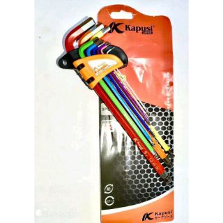 Bộ lục giác đầu bi Kapusi Nhật Bản cao cấp 9 cây đầu bi