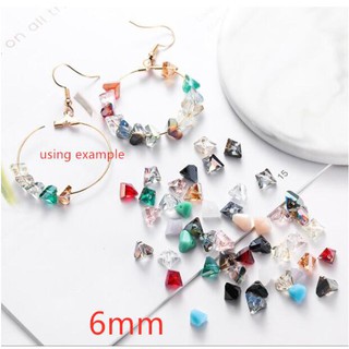 Thủy tinh pha lê mới ✷ ❈ -Trangle Shape DIY Loose Bead Jewelery Findings Handmade Bông tai Phần 4 / 6mm y1255