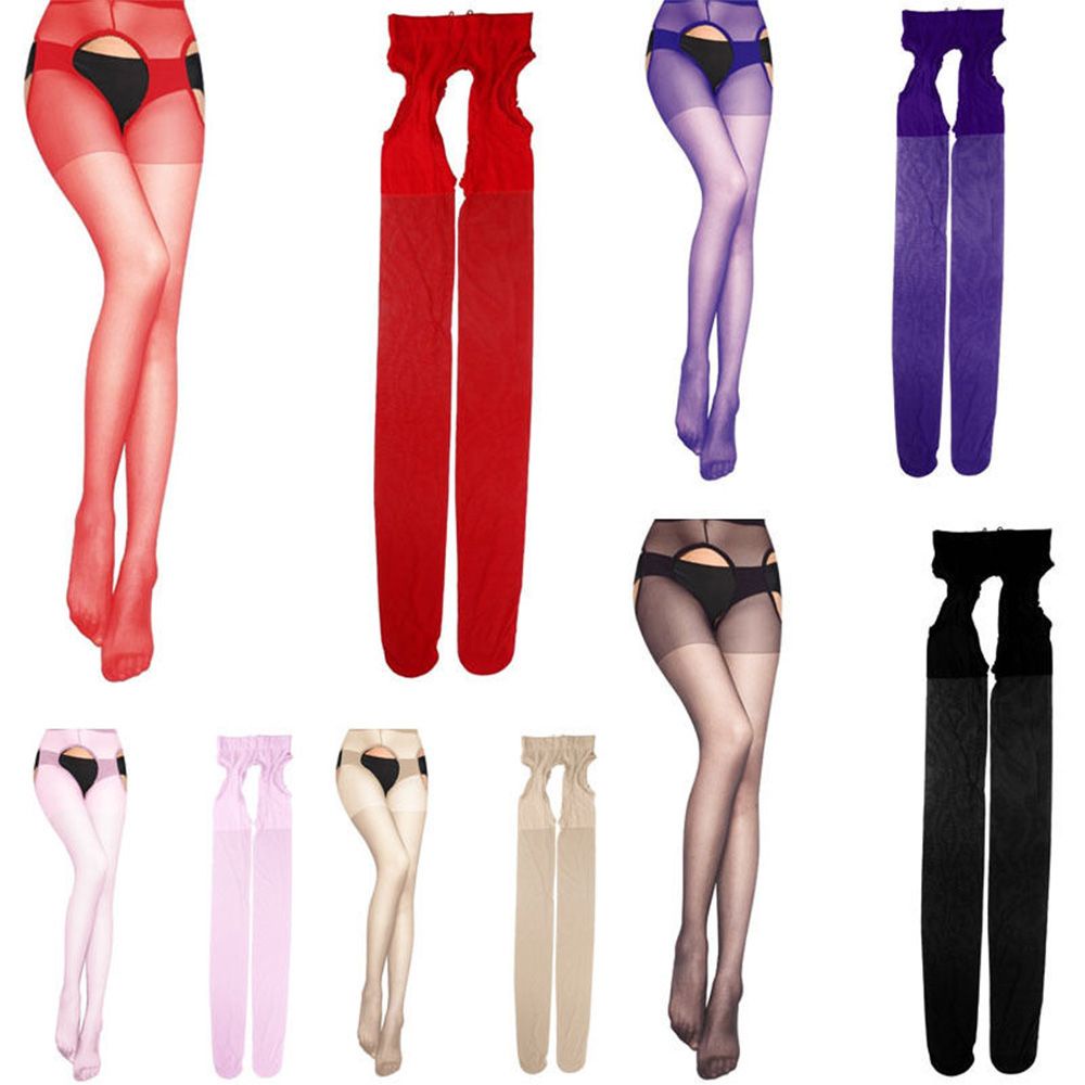 BARRY Quần tất bằng lụa spandex co giãn không đường may hở đáy quyến rũ thời trang xuân hè cho nữ bán chạy