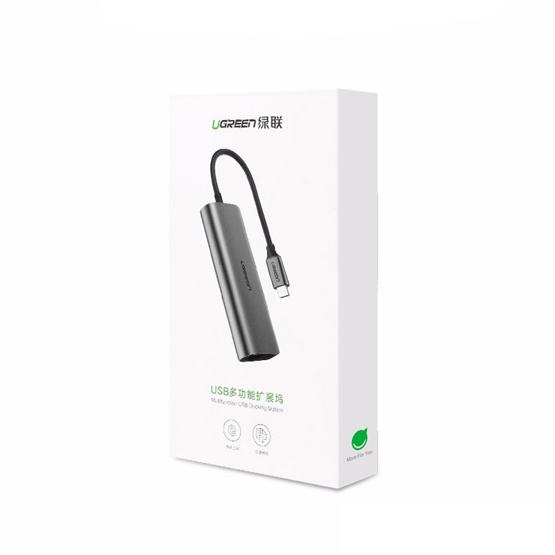 Bộ chuyển USB Type C sang LAN 1Gbps + 3 cổng USB 3.0 chính hãng UGREEN 60812 cao cấp - Hàng phân phối chính hãng