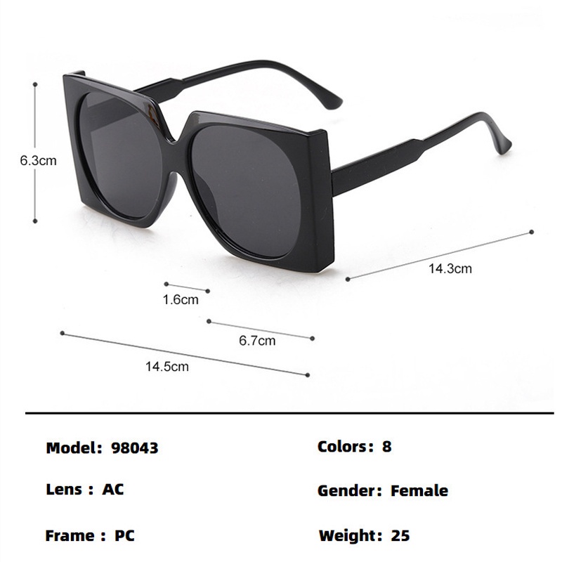 Kính Mát Gọng Vuông Lớn Chống Tia UV Thời Trang Dành Cho Nam Và Nữ