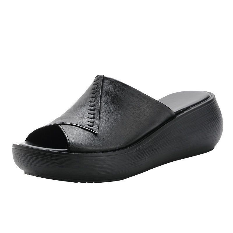 Dép Sandal Hở Ngón Đế Mềm Dày Phong Cách retro Thời Trang Mùa Hè Dành Cho Nữ