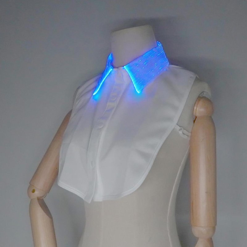 Cổ Áo Sơ Mi Crop Top Có Đèn LED Phát Sáng Nhiều Màu Sắc Dành Cho Nữ