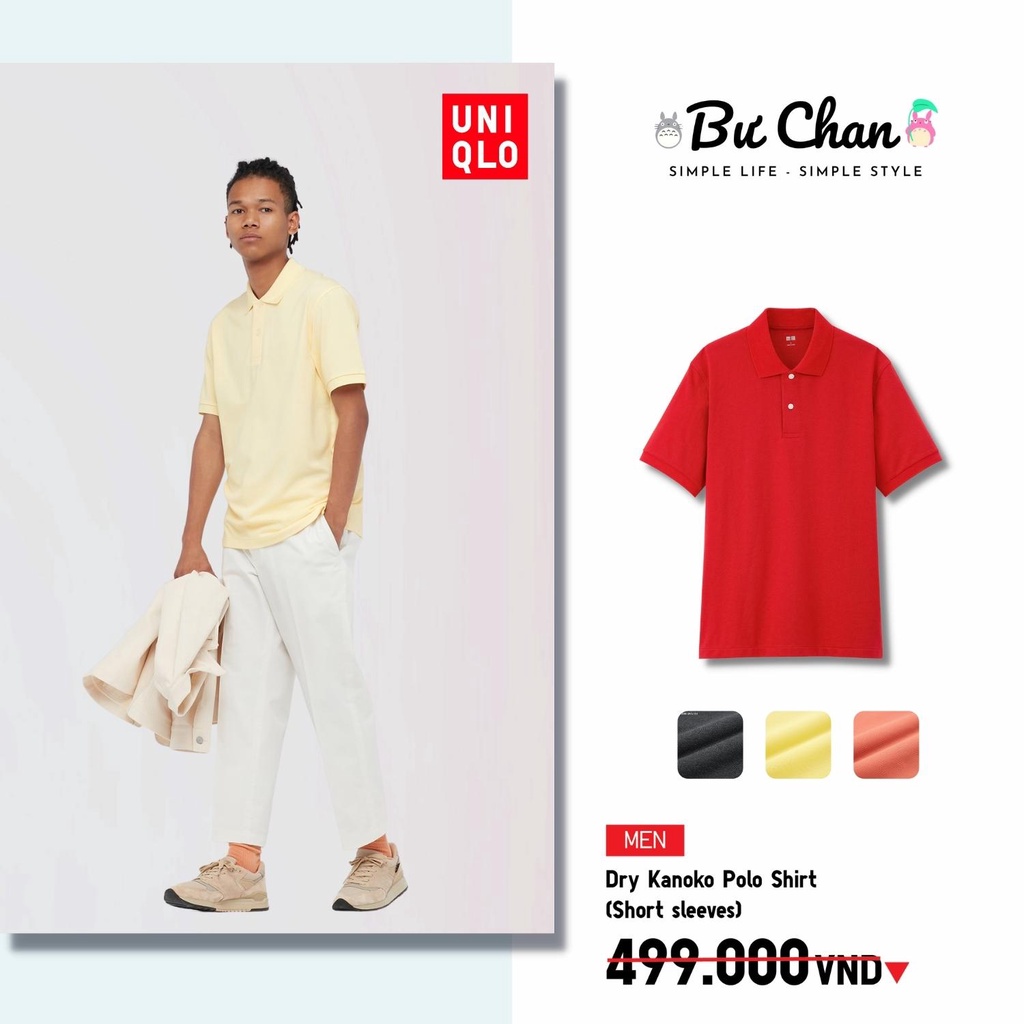 Áo polo UNIQLO Nam/Nữ Kanoko ❤️ (UNIQLO Nhật Chính Hãng)