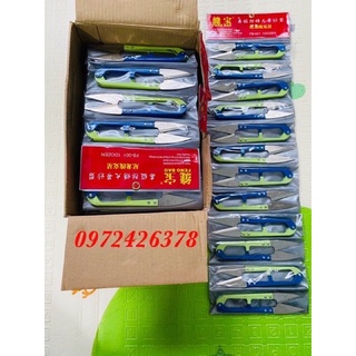 Kéo bấm chỉ inox -lưỡi trắng - không gỉ 12 cái/1 vỉ