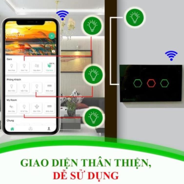 Công tắc wifi Lahu 4000W Hunonic dùng cho máy bơm, bình nóng lạnh Công tắc điều khiển từ xa qua điện thoại